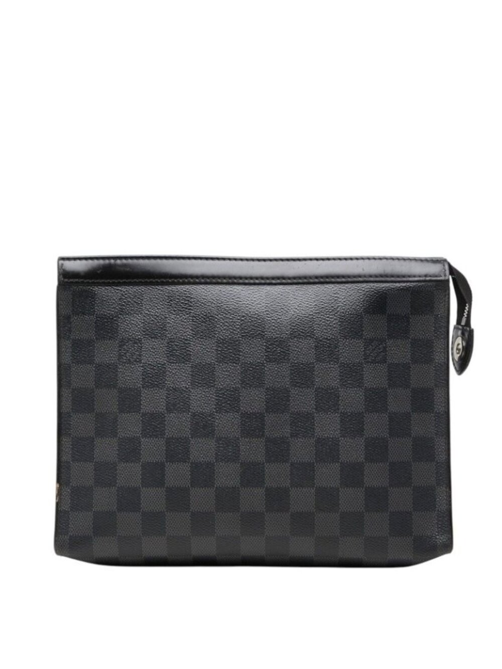 Louis Vuitton Damier Graphite Pochette Voyage MM Second Bag Black Leather